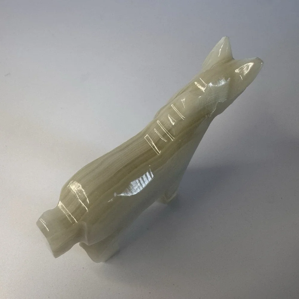 Hand Carved Possibly Onyx or Calcite Solid Stone Horse Figurine 3